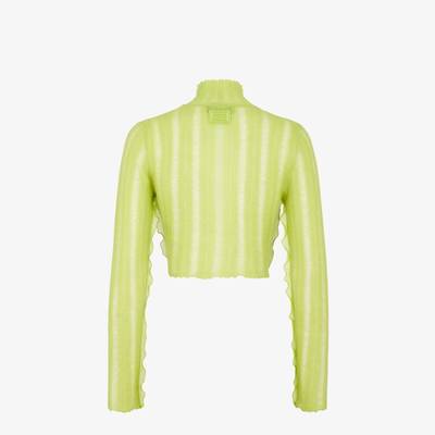 FENDI Acid green nylon and mohair sweater outlook