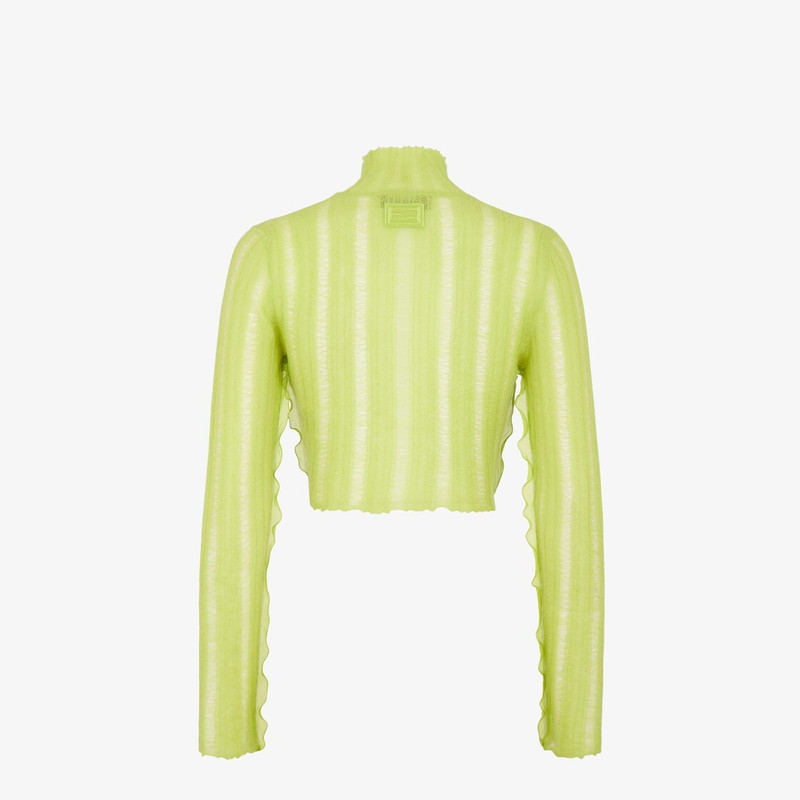 FENDI Acid green nylon and mohair sweater outlook