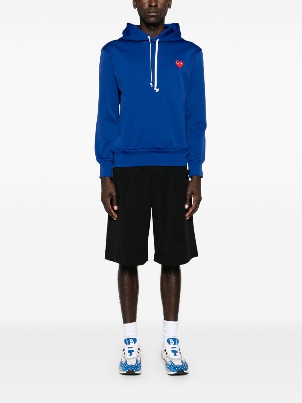 heart-motif drawstring hoodie - 2
