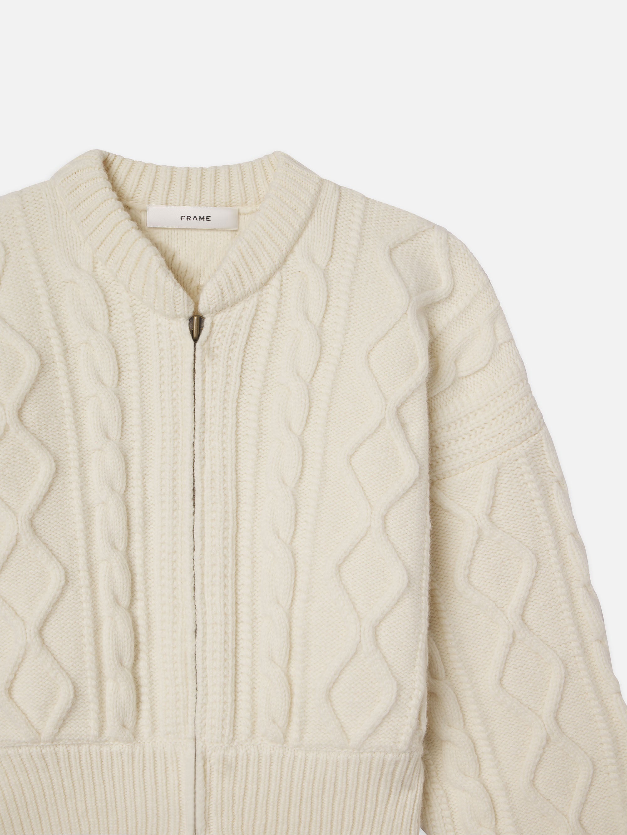 Cable Cardi in Cream - 3