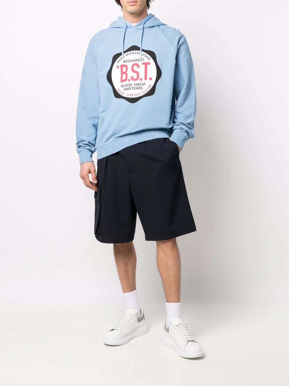 BST logo-print pullover hoodie - 2