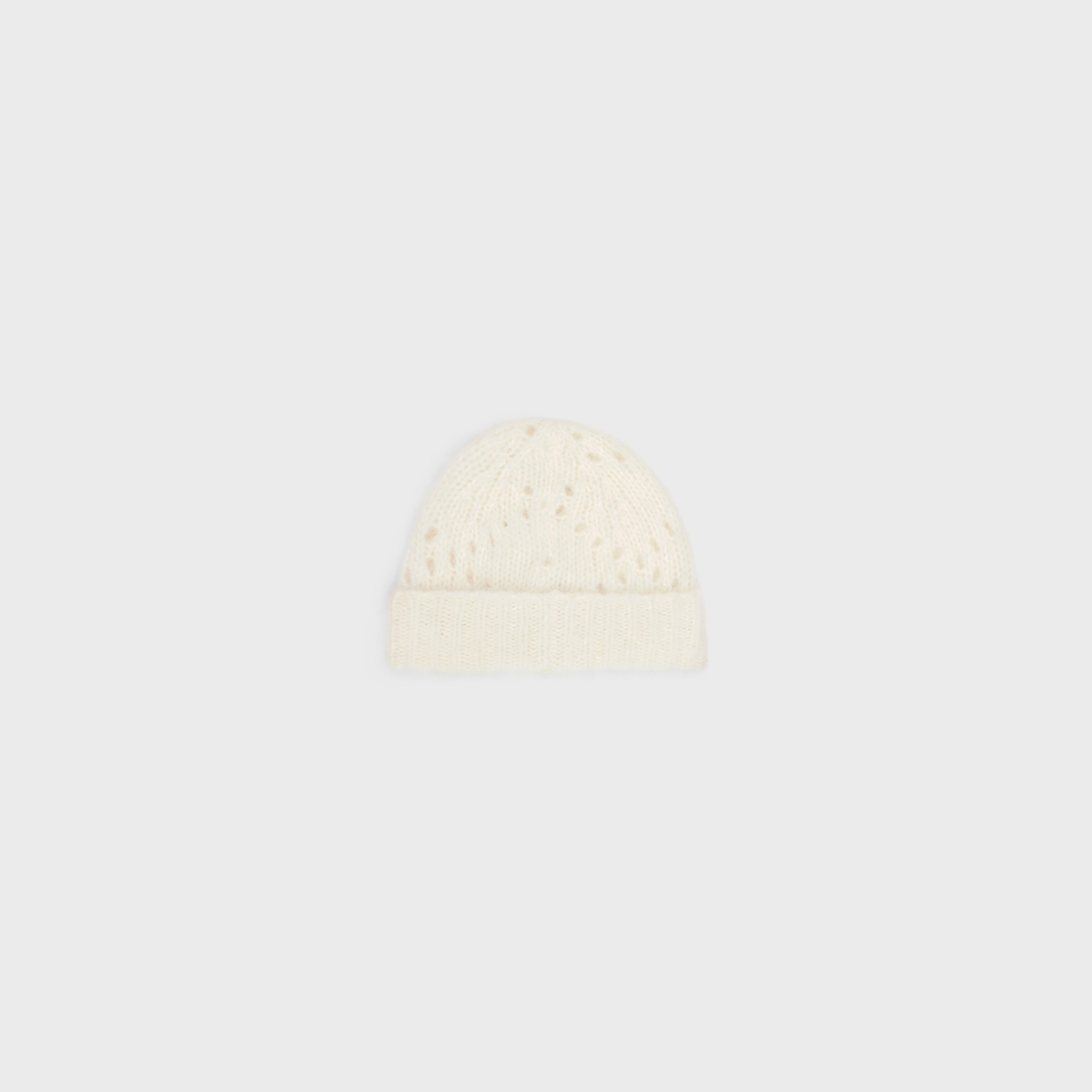 fair isle beanie in alpaca wool pointelle - 2