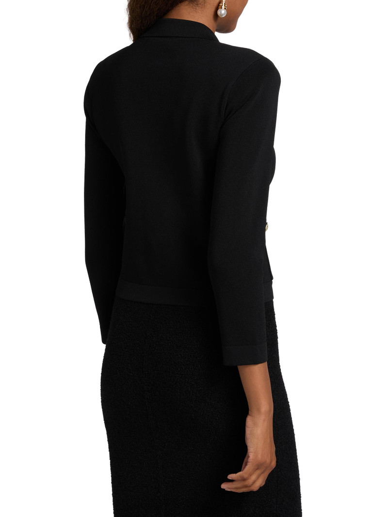 Women's Osiris Rib-Knit Cardigan - Black Gold 5