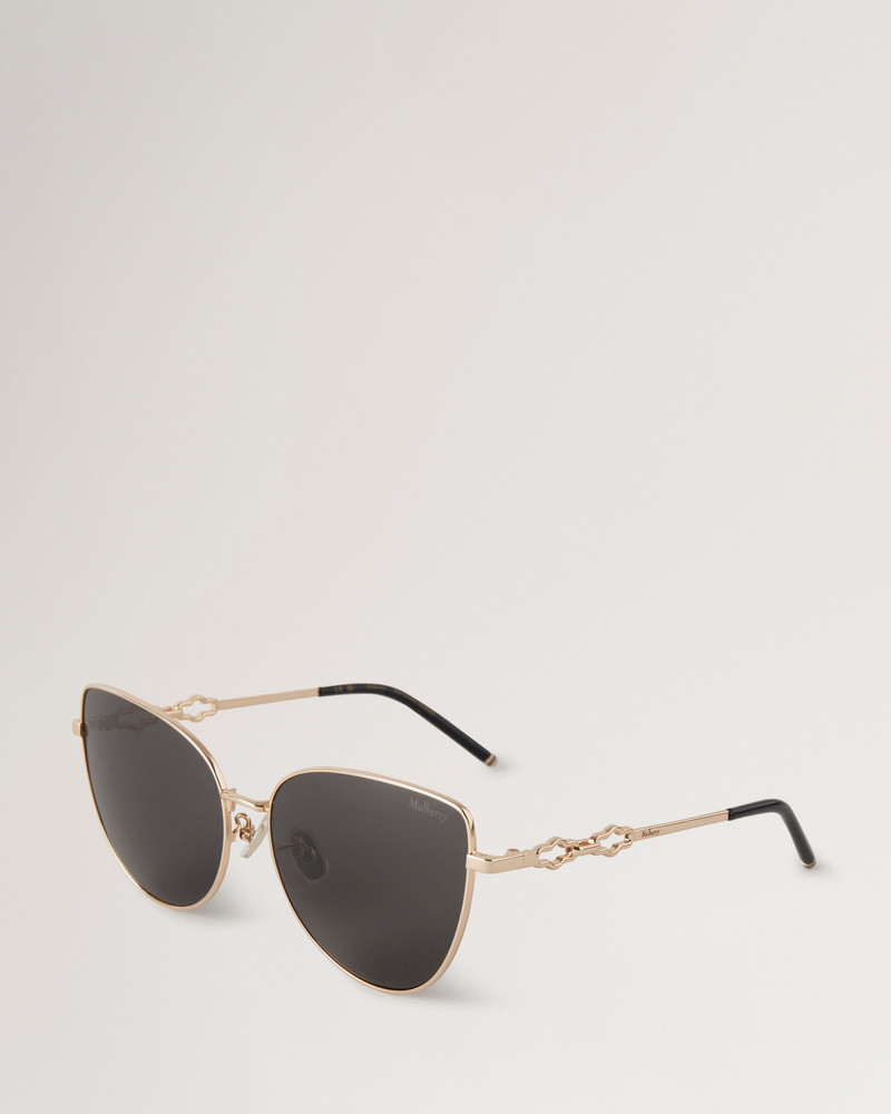 Mulberry Maisie Sunglasses
Gold & Dark Grey Metal outlook