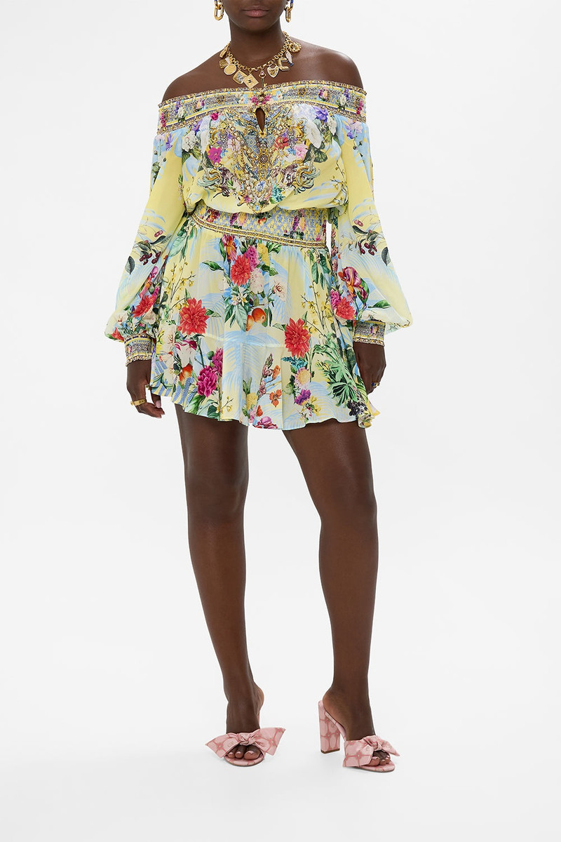 CAMILLA OFF SHOULDER SHORT DRESS outlook