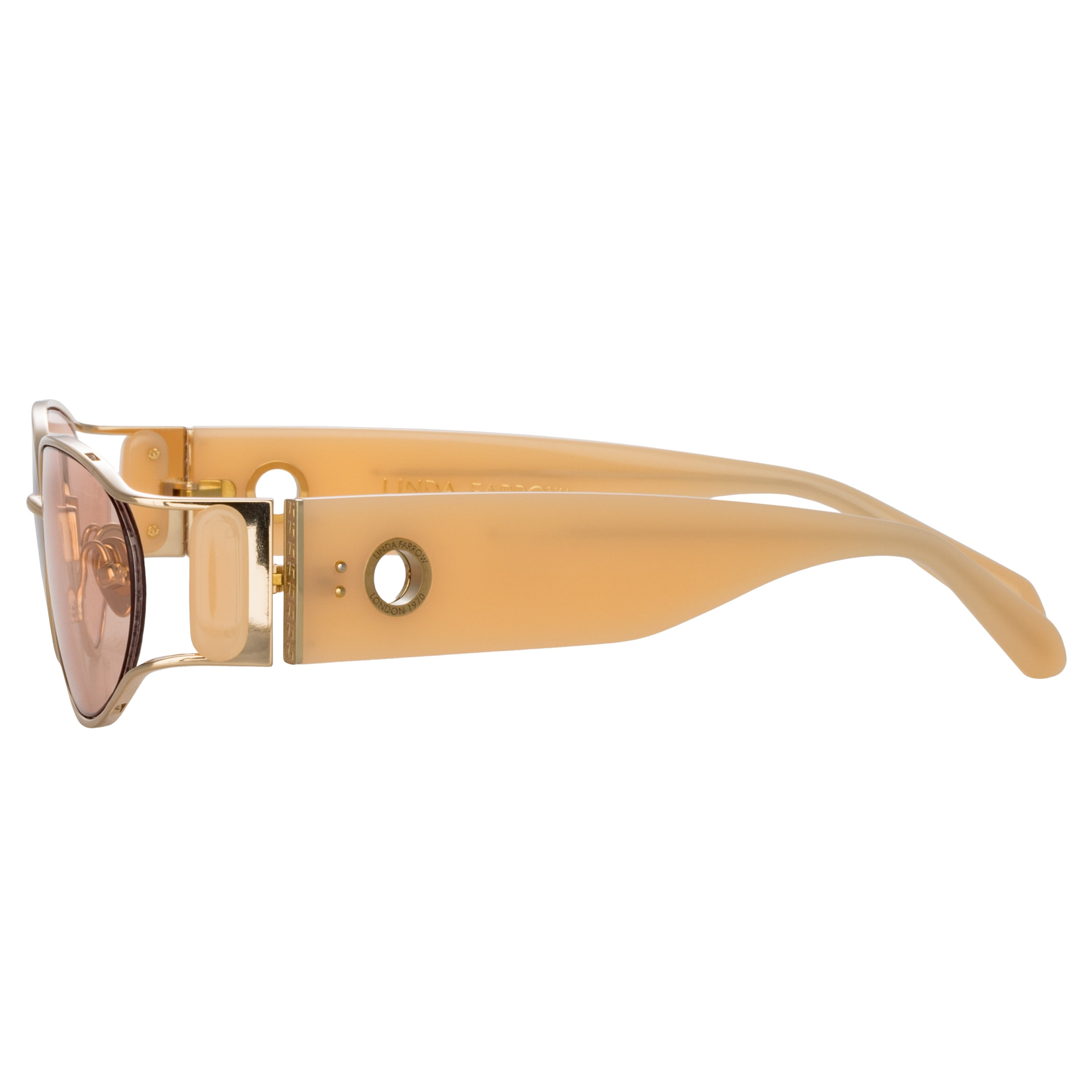 SHELBY CAT EYE SUNGLASSES IN PEACH - 5