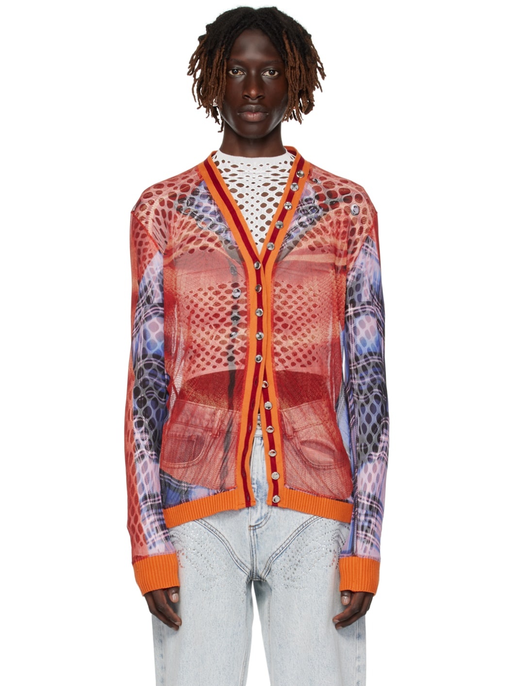 Orange Jean Paul Gaultier Edition Cardigan - 1