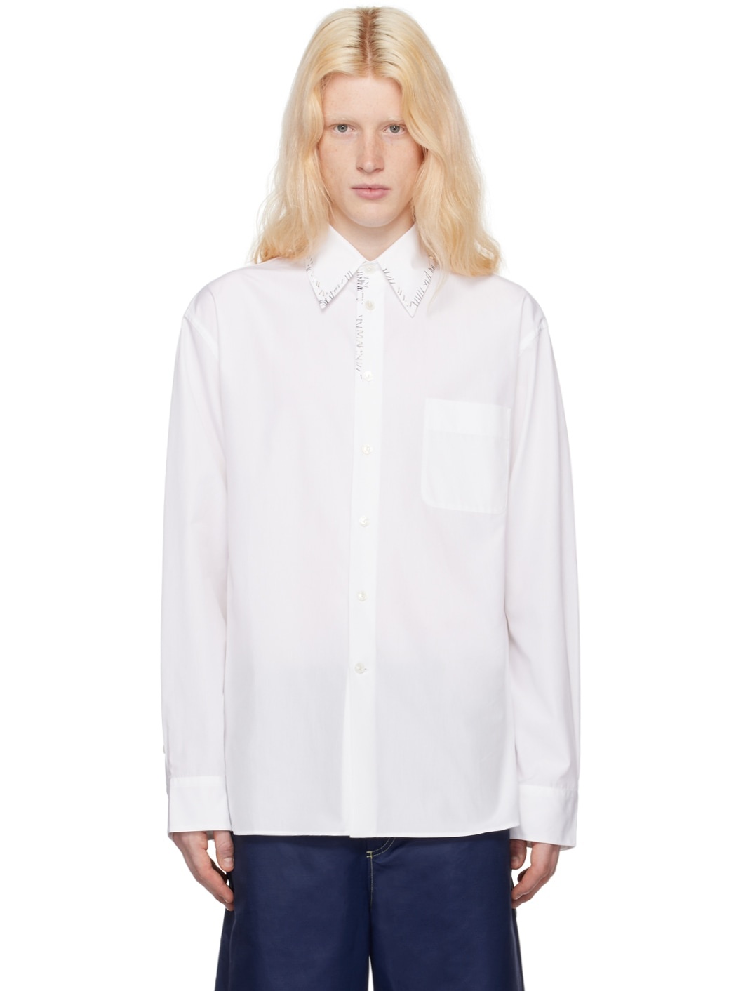 White Beaded Shirt - 1