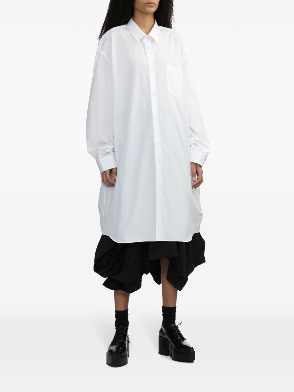 asymmetric high-rise midi skirt - 2
