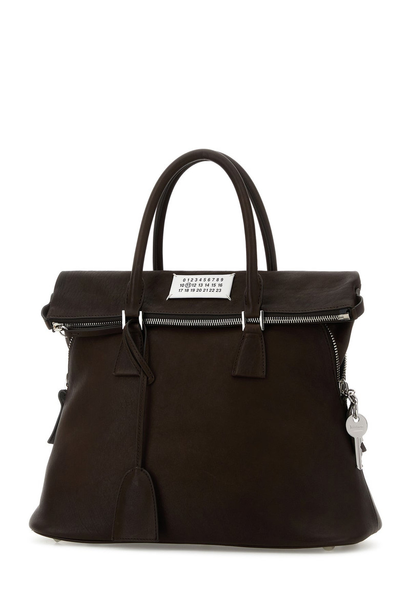 Maison Margiela Dark brown leather medium 5AC Loved to Death  handbag outlook