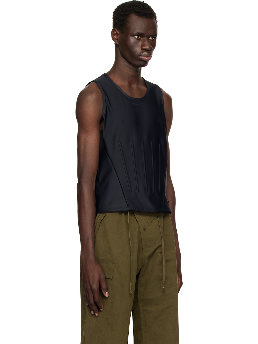 Black Corseted Tank Top - 2
