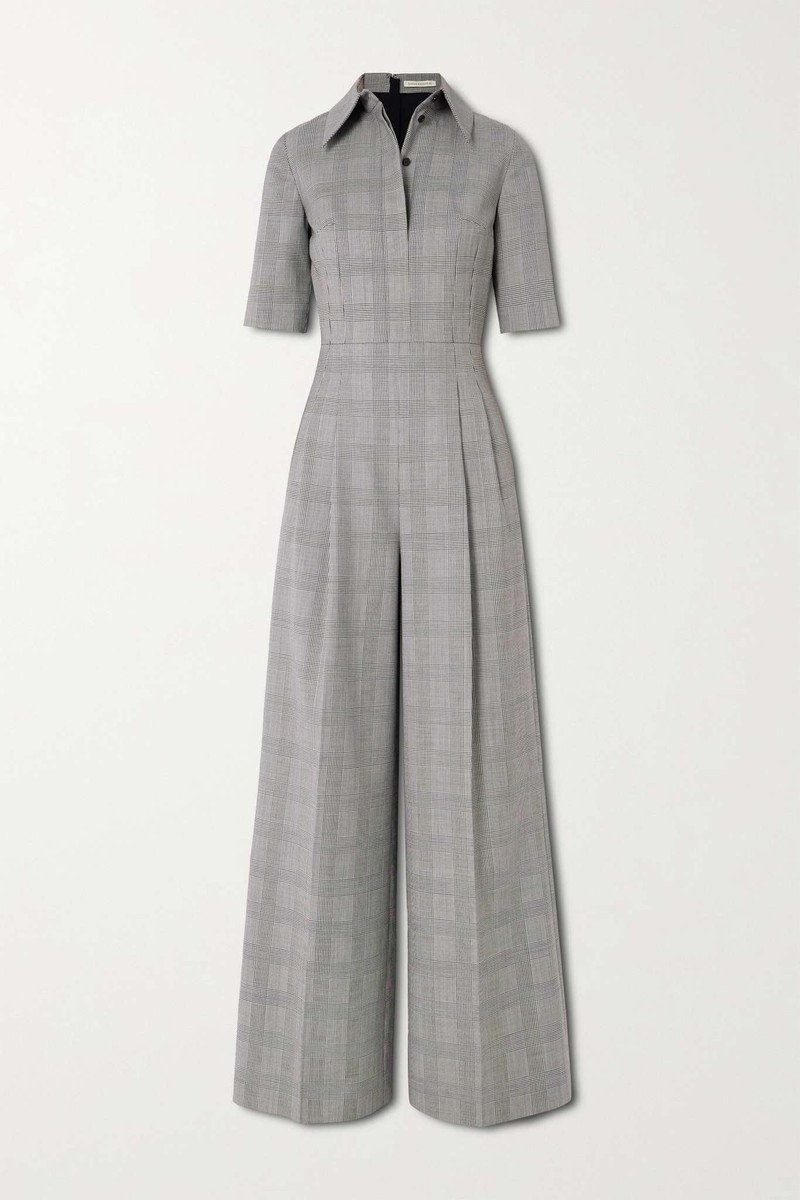 Elas Prince of Wales checked wool jumpsuit 1