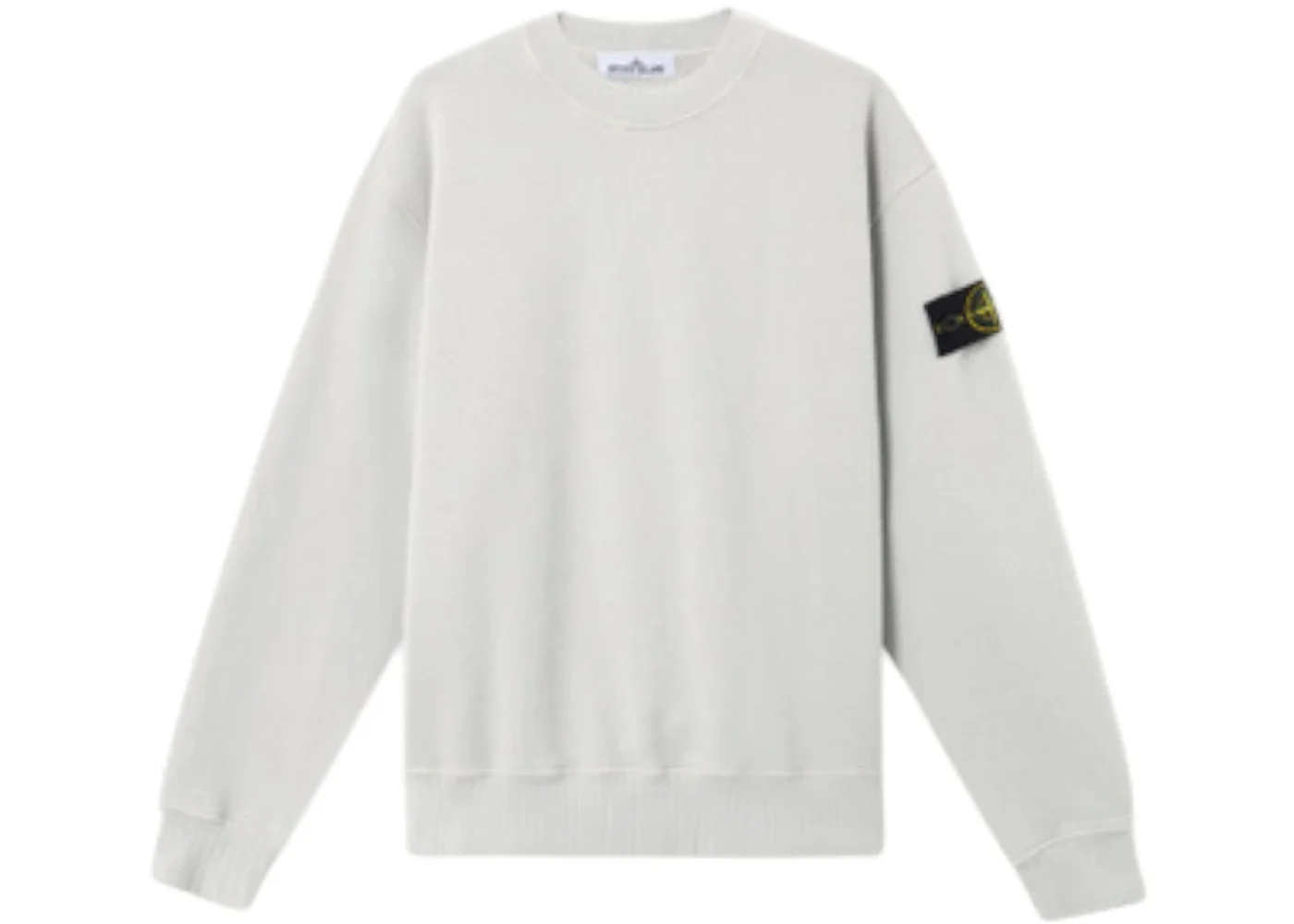Stone Island 6100021 Heavy Fleece 53% Organic Cotton Crewneck Pearl Grey - 1