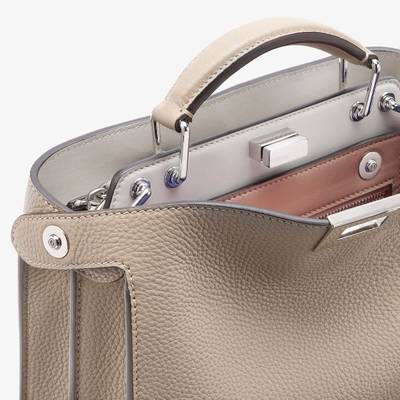 FENDI Small Peekaboo ISeeU bag made of beige Cuoio Romano leather. The interior is organized into two comp outlook
