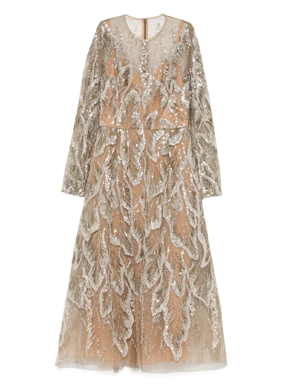 embroidered tulle dress - 1