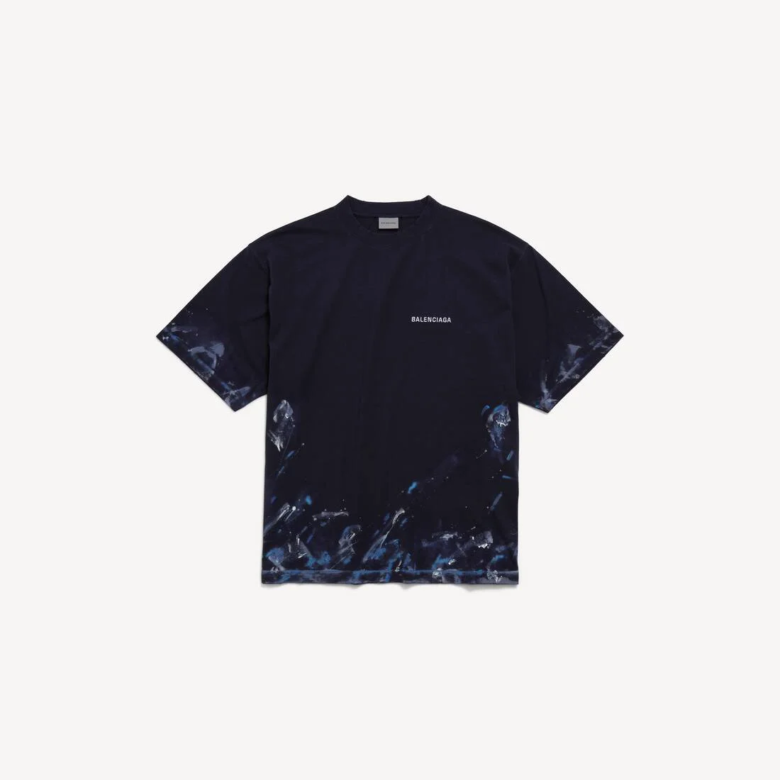 Men's Paint Splatter Medium Fit T-shirt in Navy - 1