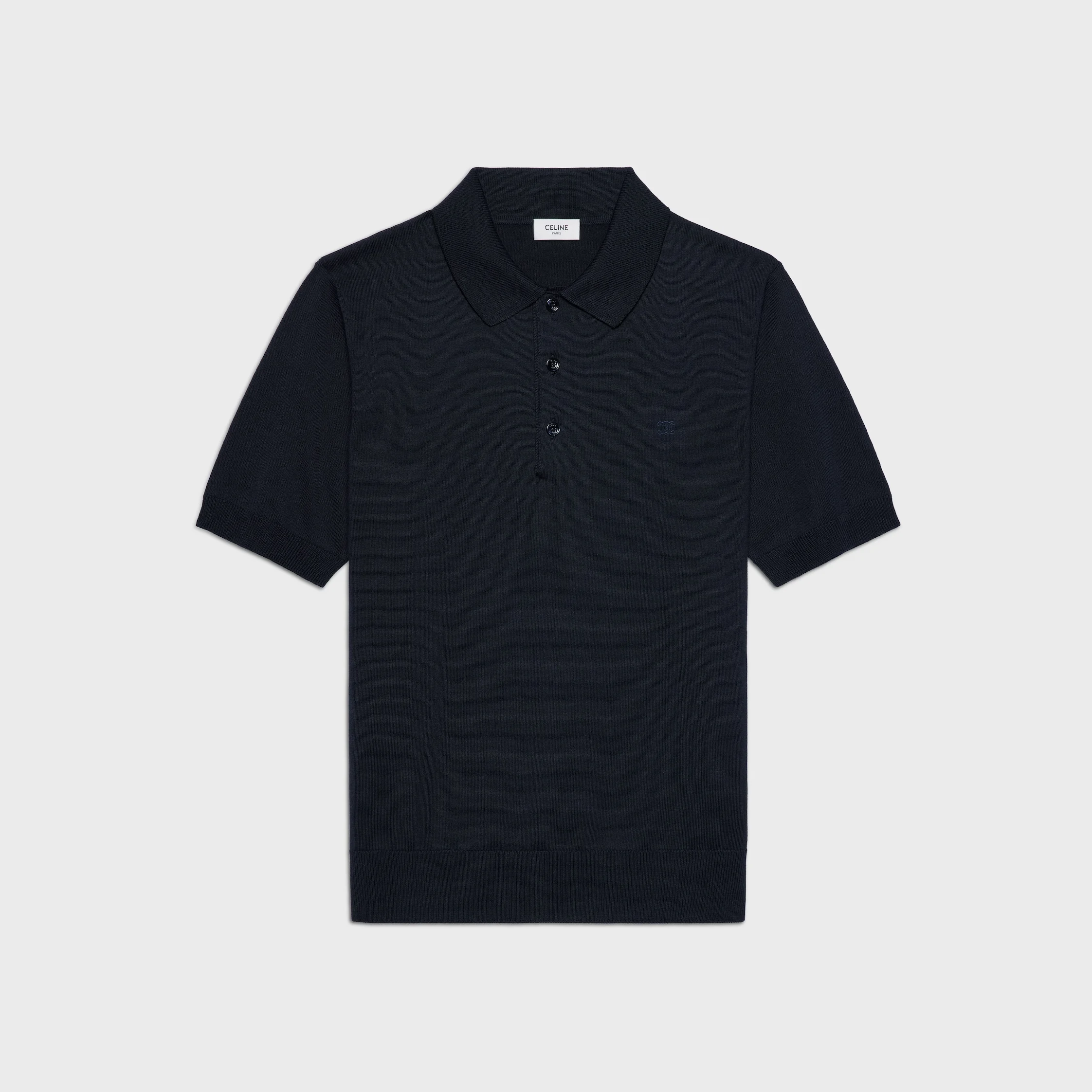 POLO SWEATER IN FINE SILK AND COTTON - 1