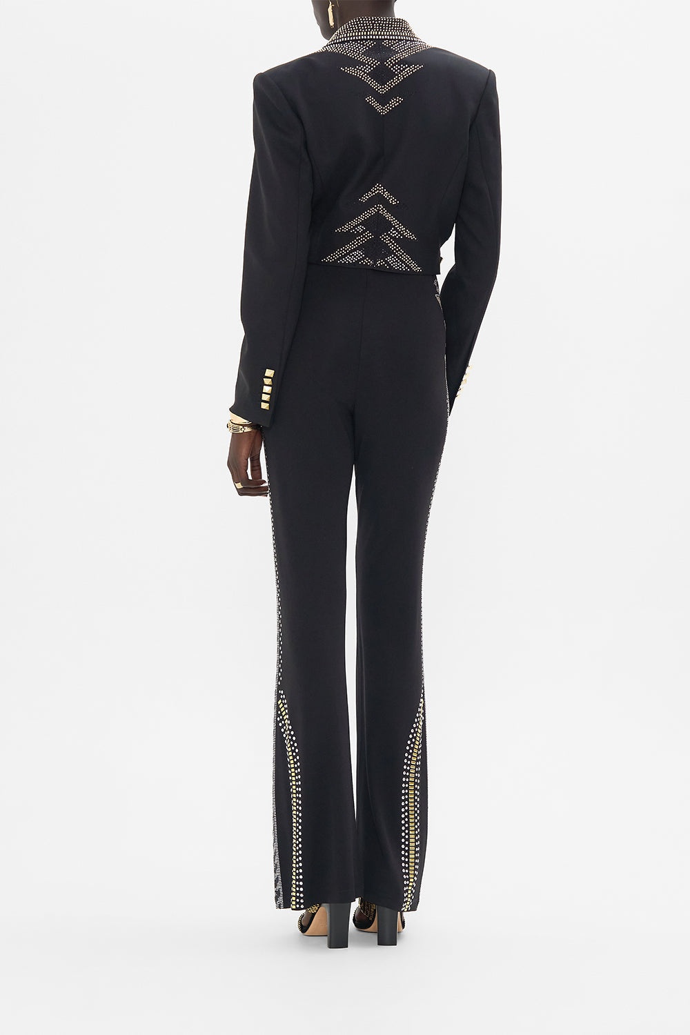 CROPPED JACKET WITH CUTOUT AND BUCKLE DETAIL - 3