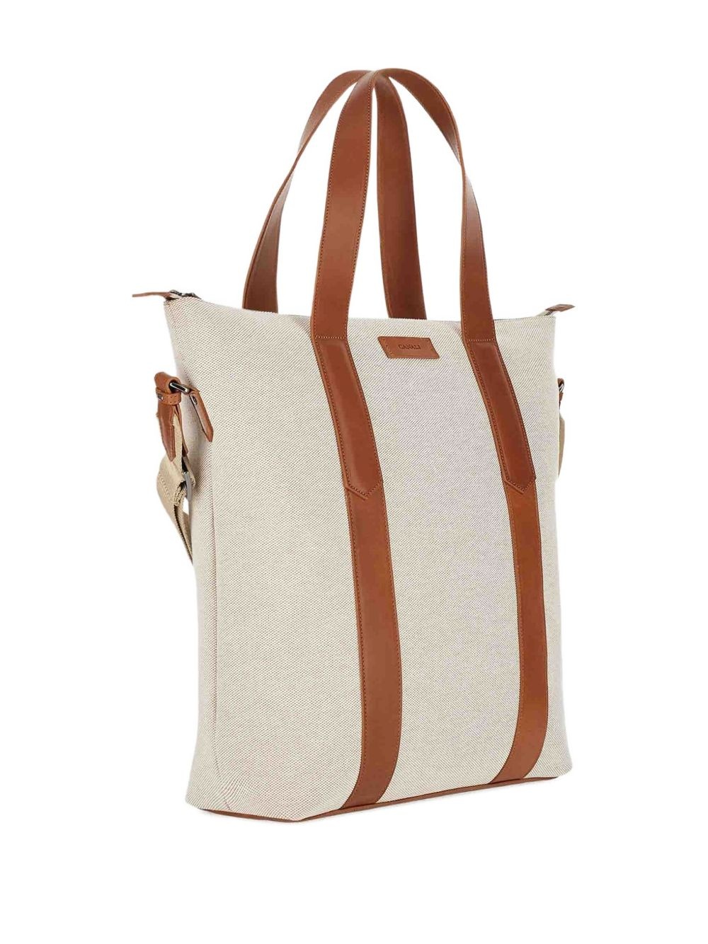 leather-trimmed tote bag - 3