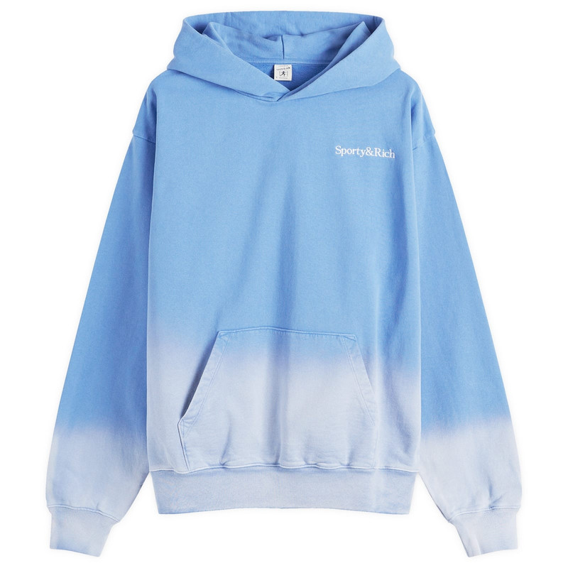 Sporty & Rich Serif Logo Embroidered Hoodie 1
