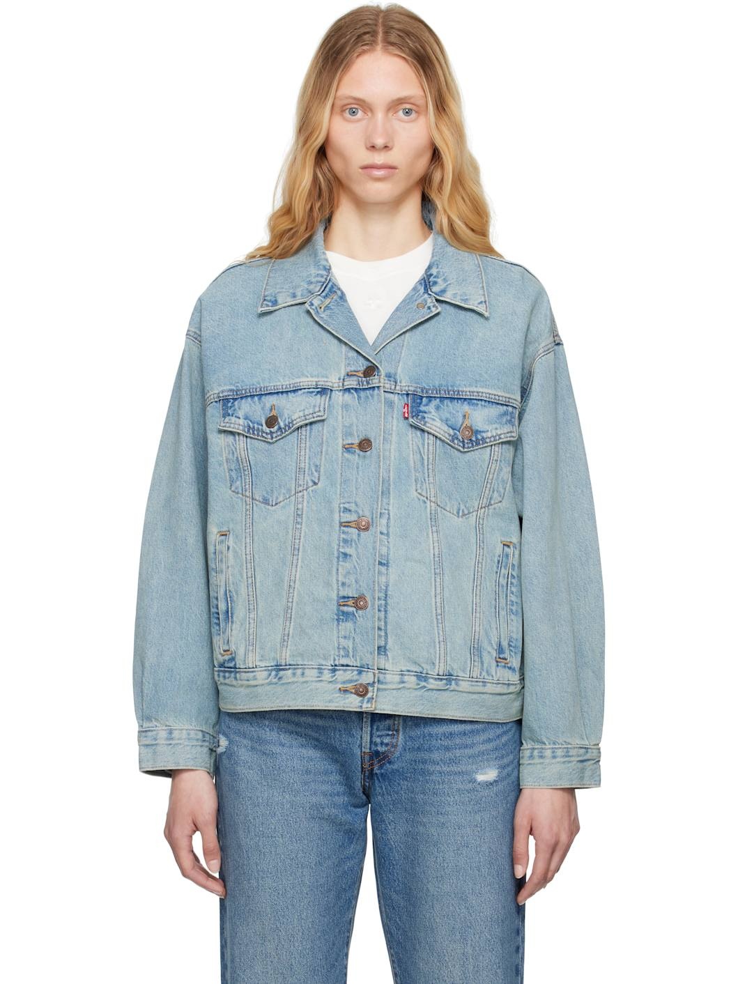 Blue '90s Trucker Jacket - 1