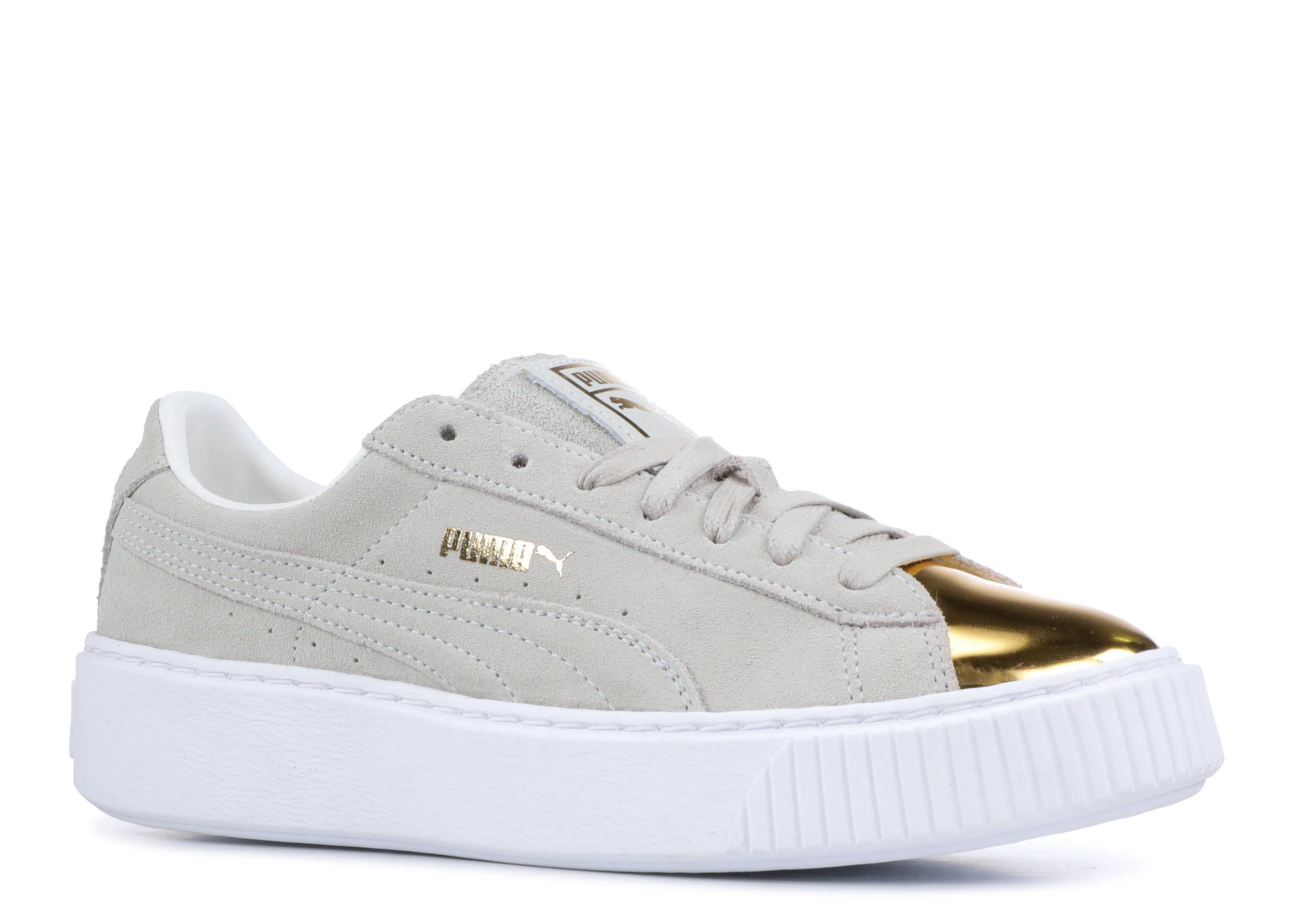 WMNS SUEDE PLATFORM 'WHITE GOLD' - 2