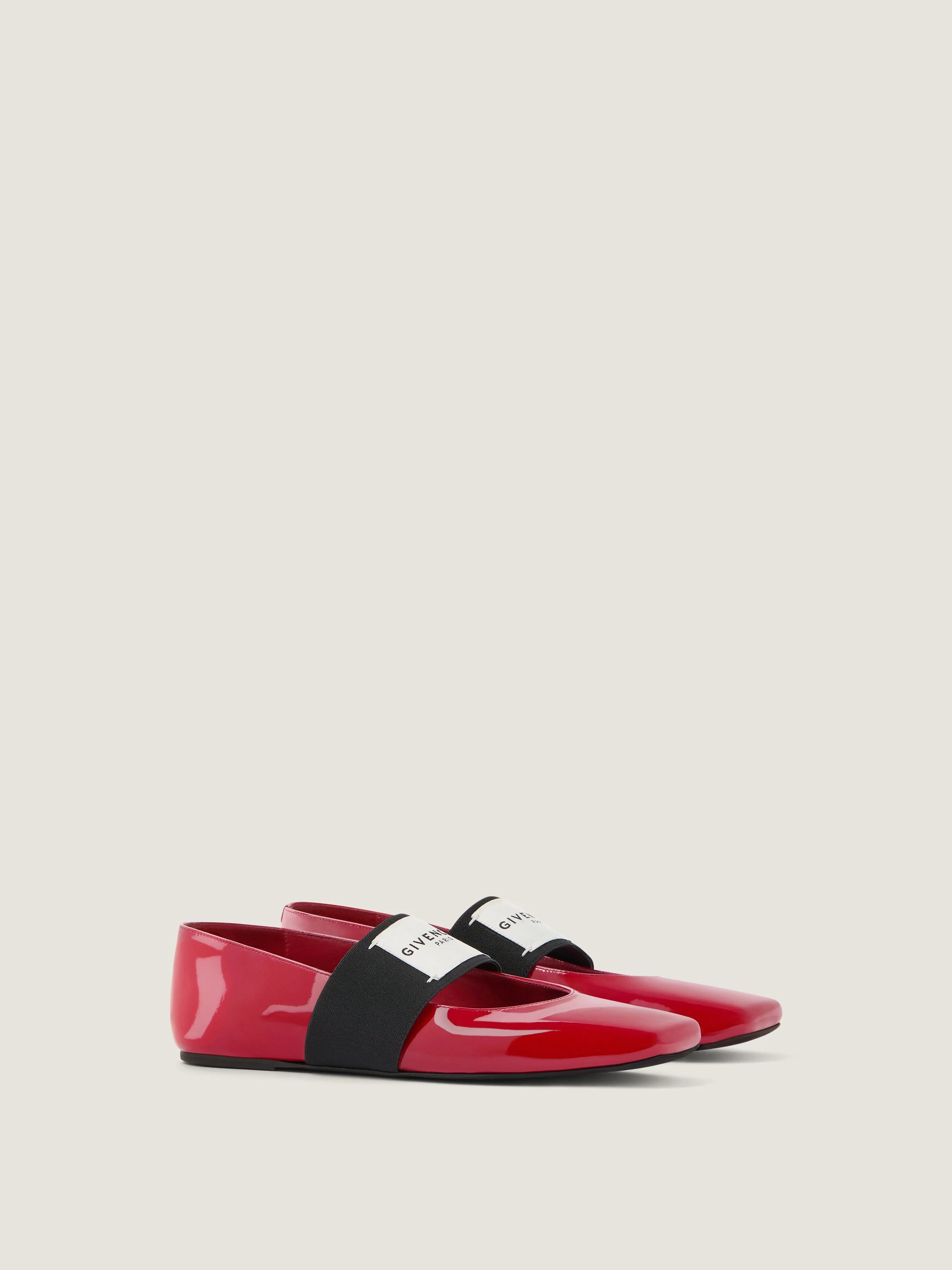 SLICED SQUARE BALLERINAS IN PATENT LEATHER - 1
