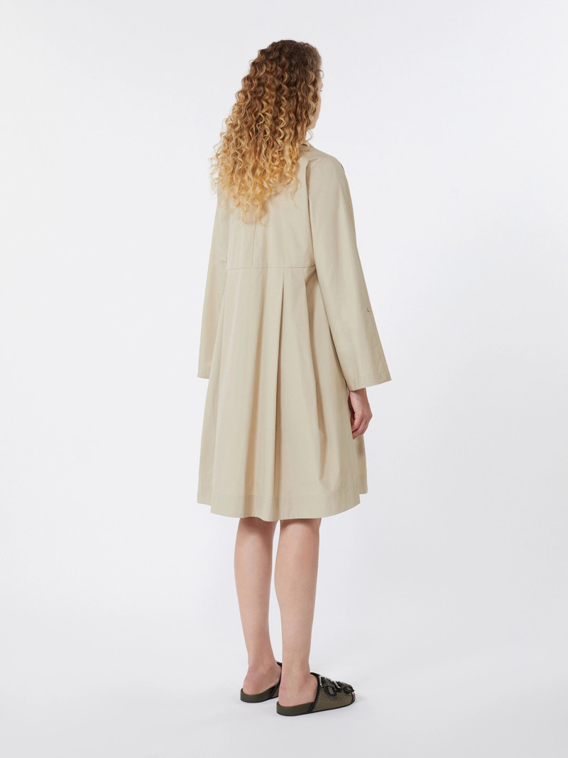 SEGGIO Flared cotton-poplin dress - SAND 4