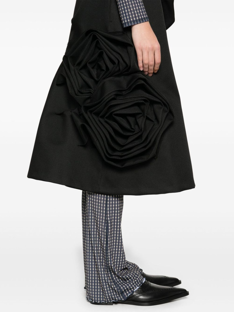 rose-appliqué midi skirt 5