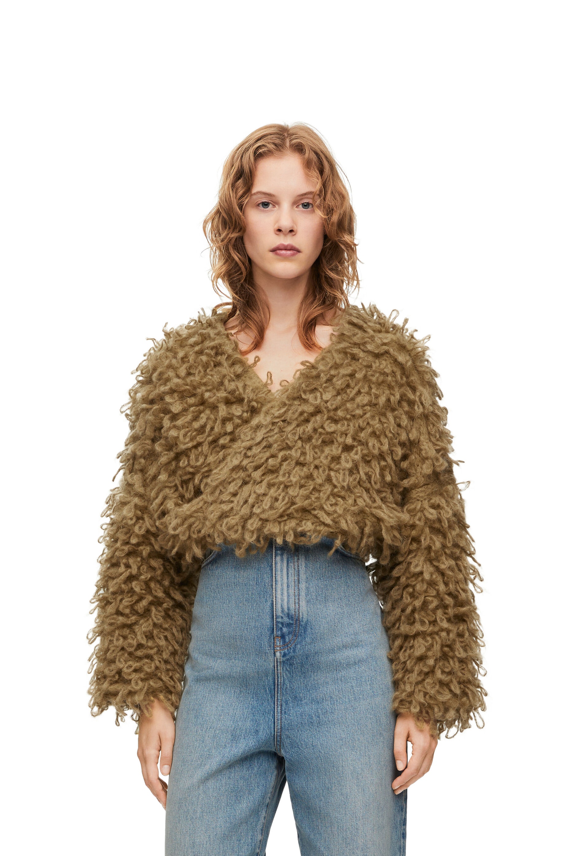 Cropped cardigan in mohair and wool - 3