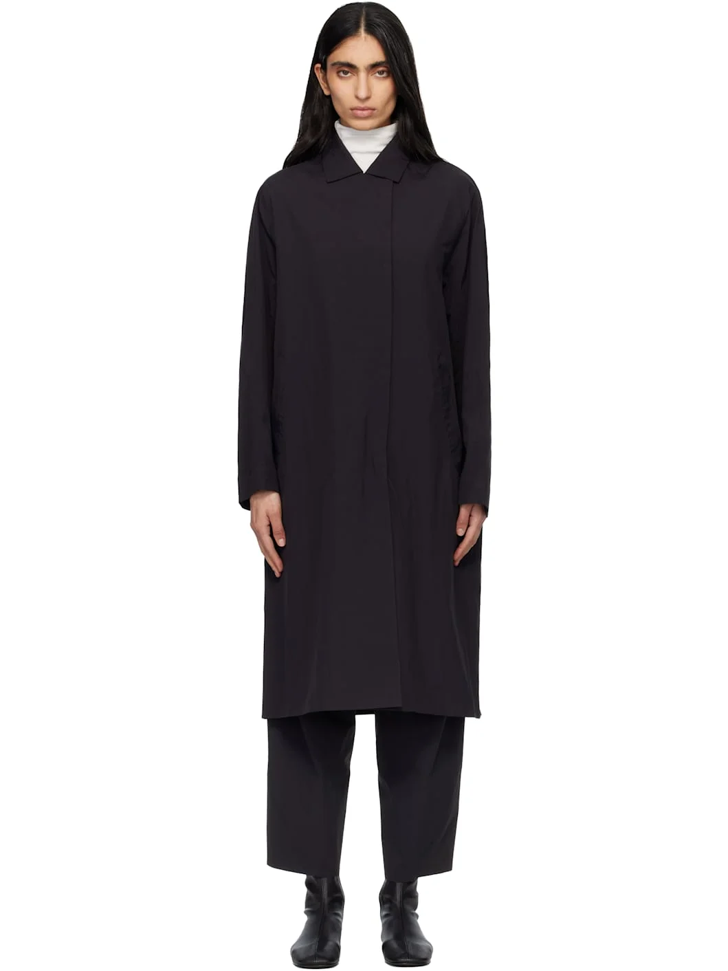 Black Nitra SL Trench Coat - 1