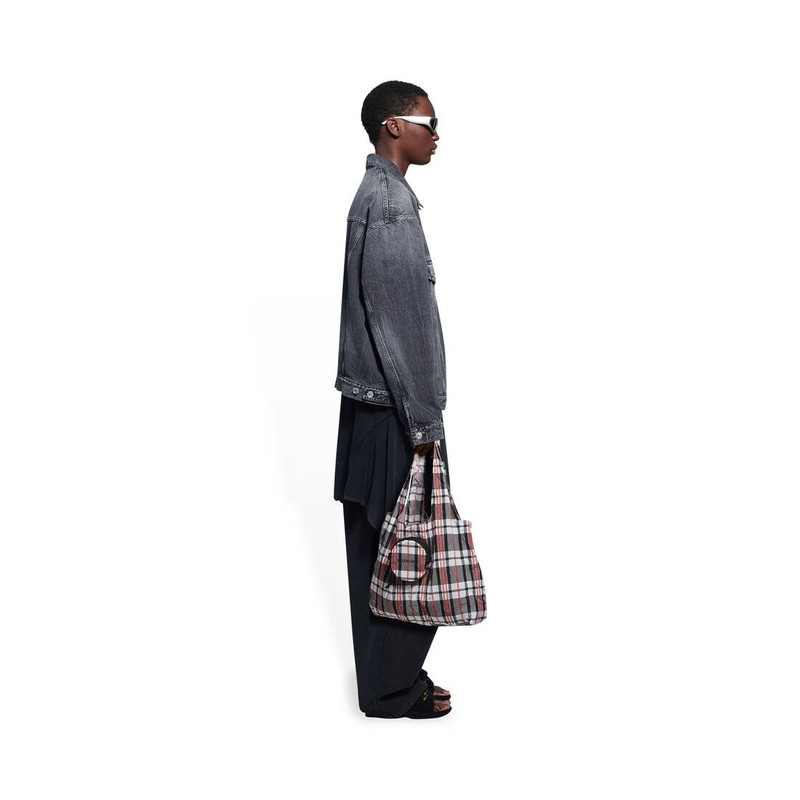 BALENCIAGA Expandable Grocery Shopper Bag in Black outlook
