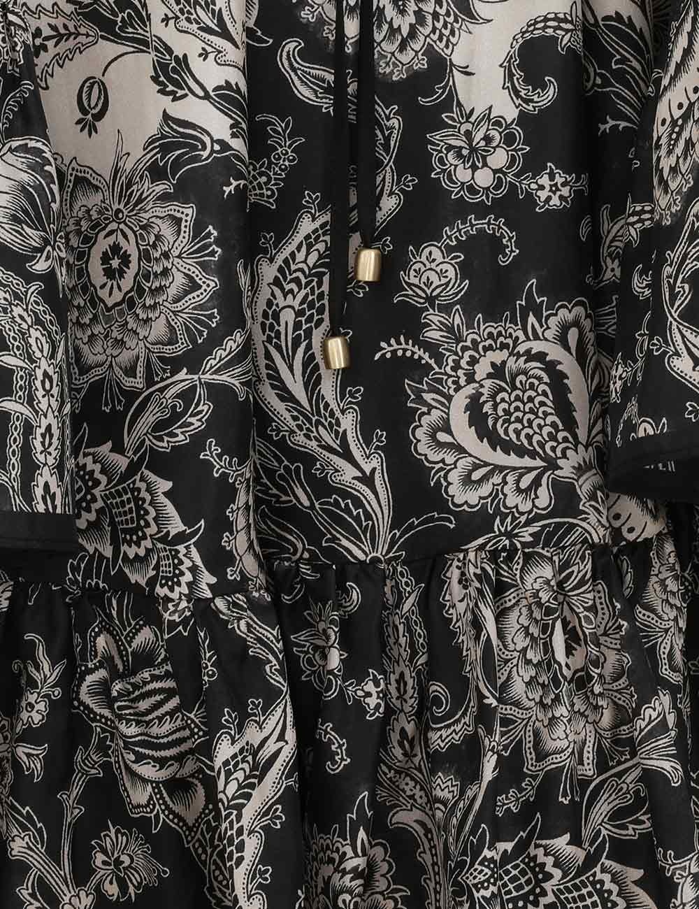 ワンピース Zimmermann Rhiannon Lantern Mini Dress Rhiannon Lantern Mini Dress Cream/Black Floral Online