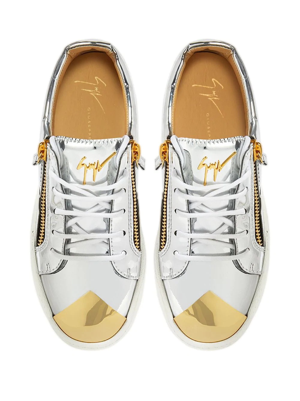 Frankie metallic low-top sneakers - 4