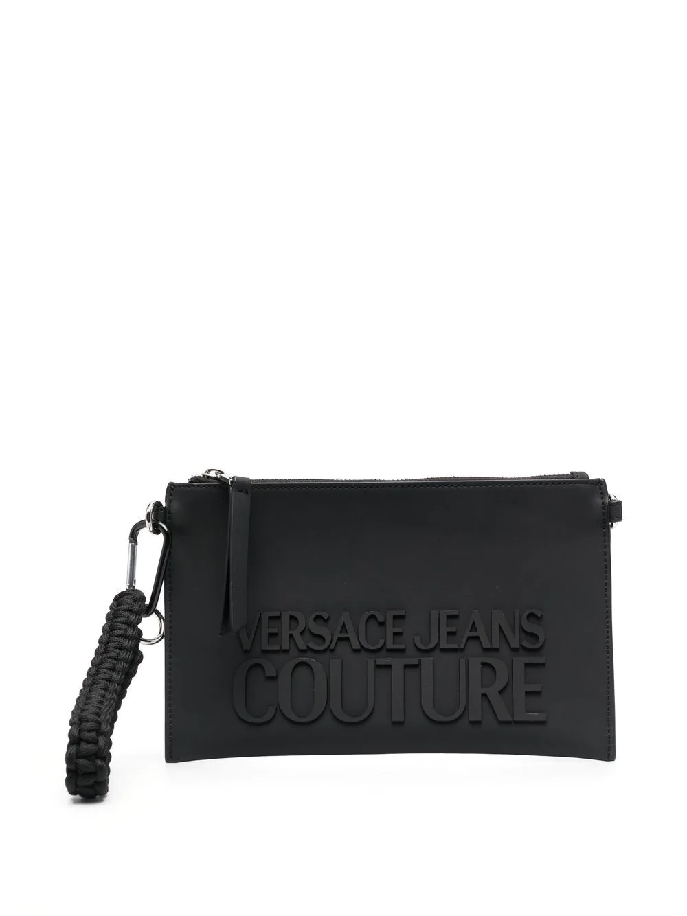 logo-plaque clutch bag - 7