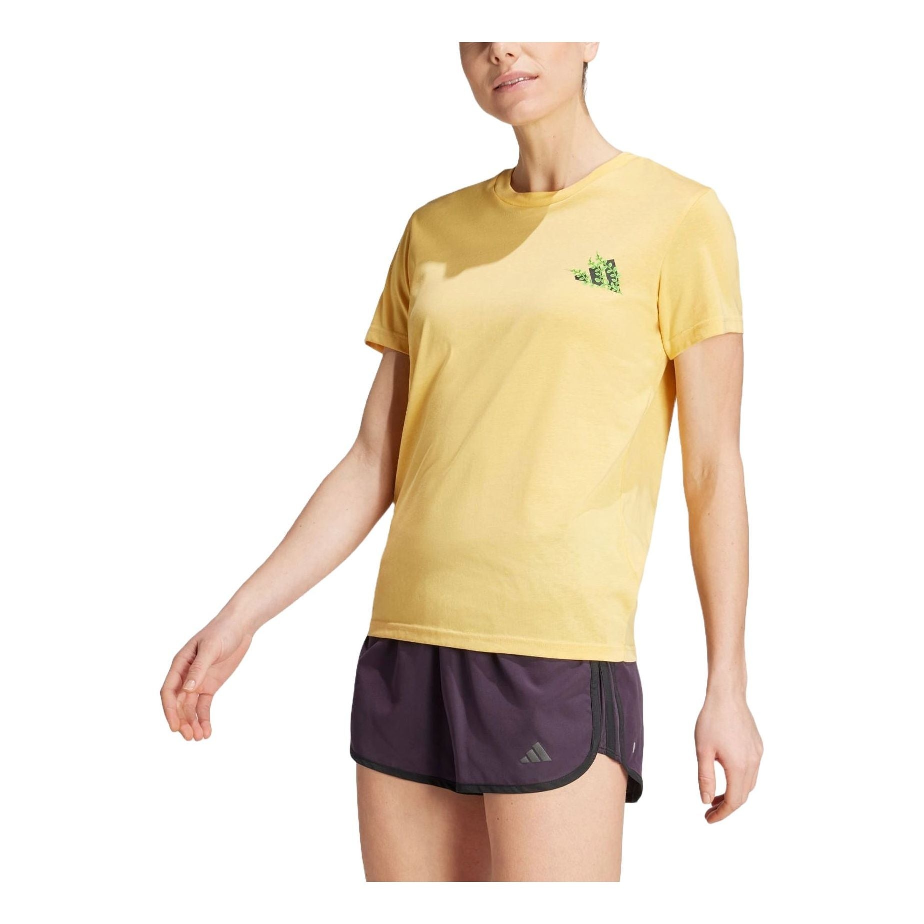 (WMNS) adidas Earth Day Graphic T-shirt Asia Sizing 'Yellow' IY7602 - 1