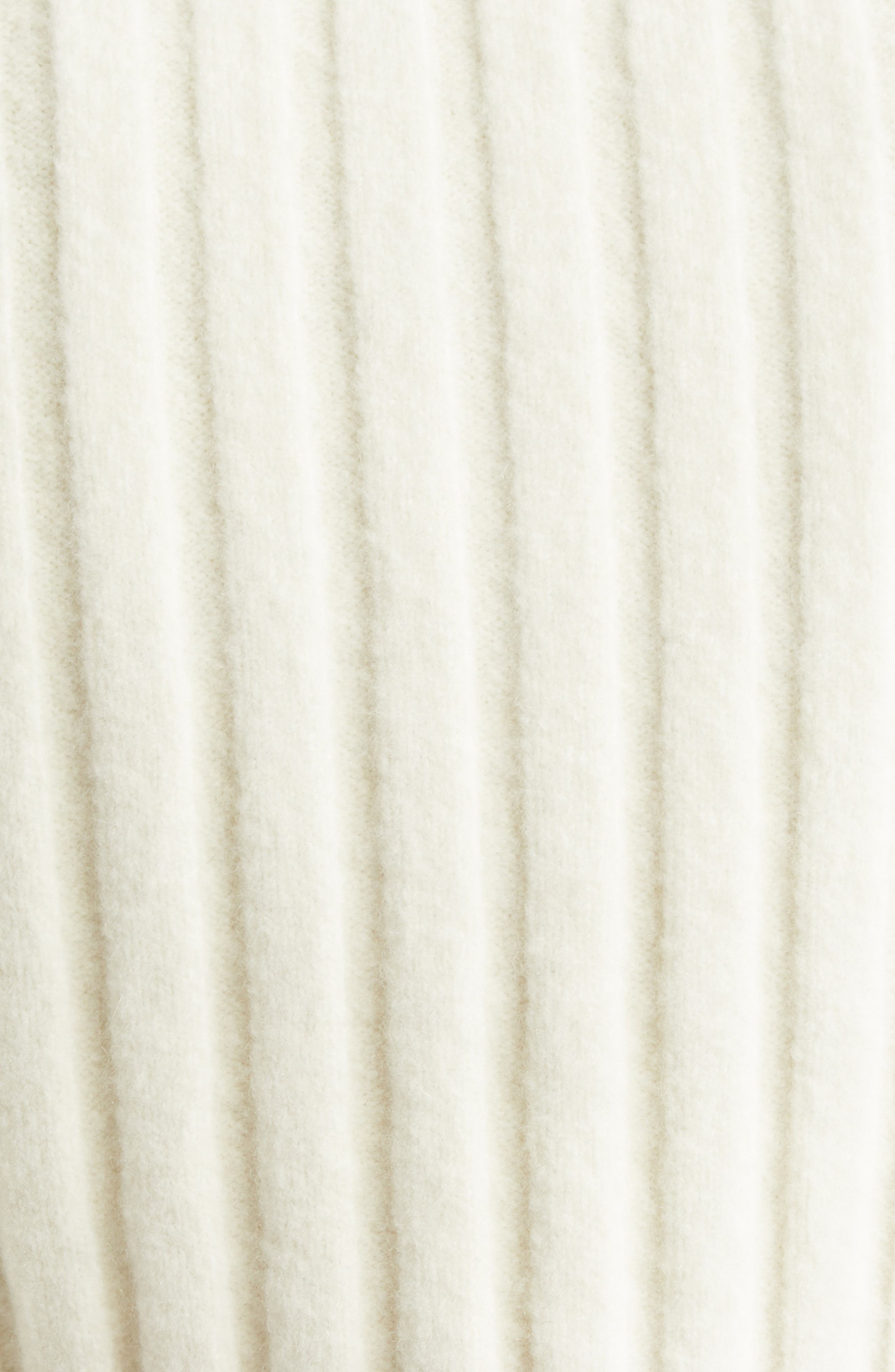 Proenza Schouler Haven Merino Wool & Cashmere Blend Rib Turtleneck Sweater in Bone at Nordstrom - 6