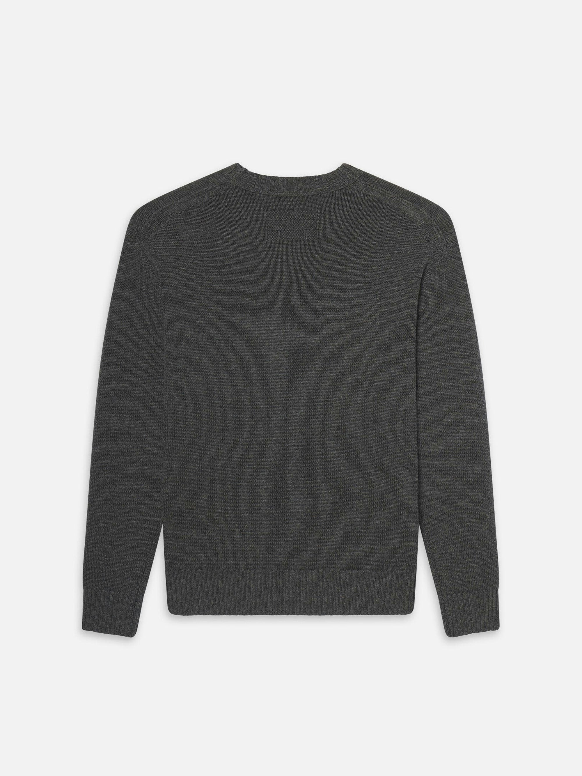 Cashmere Crewneck Sweater in Dark Grey - 4