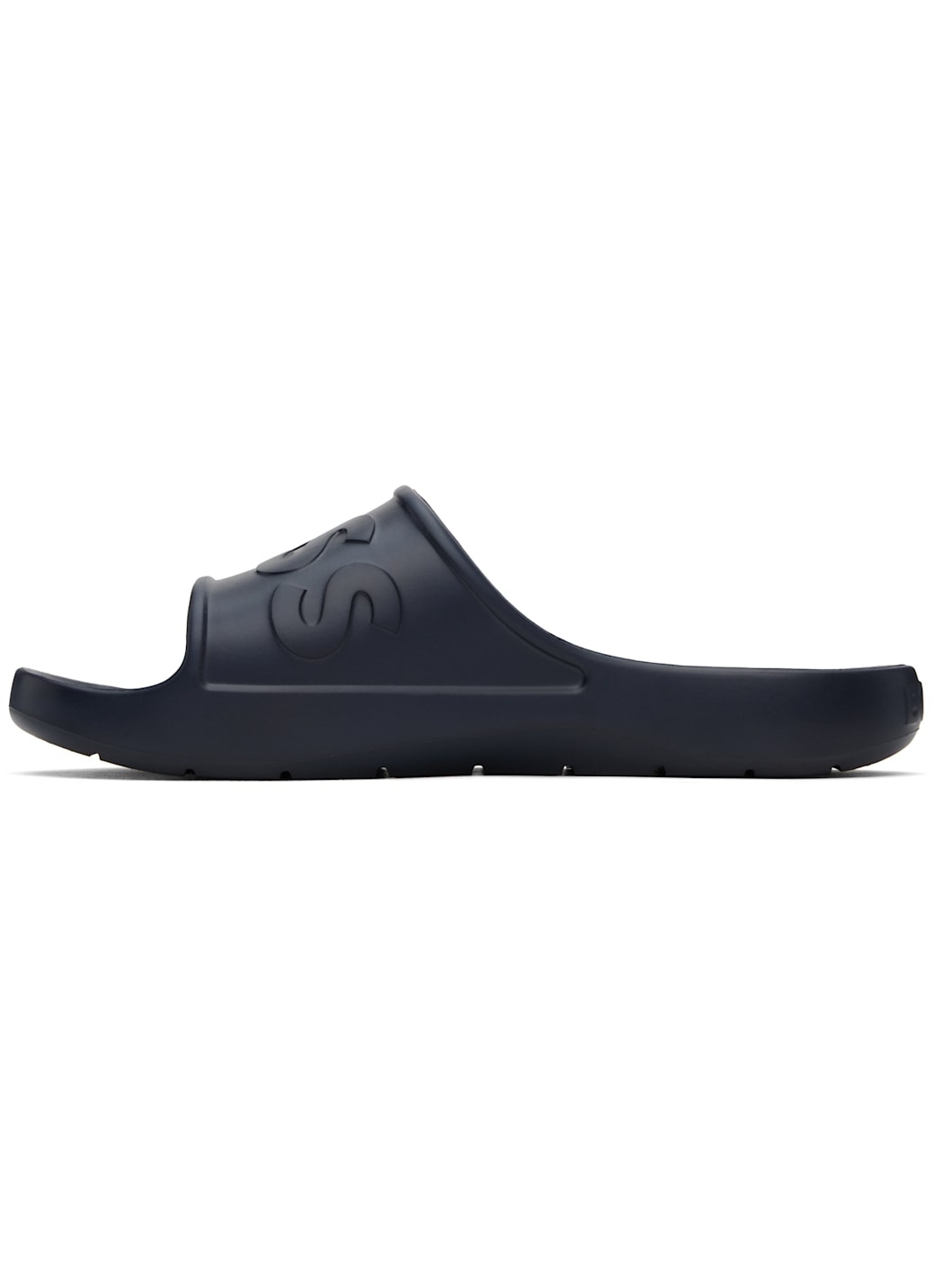 Navy Embossed Logo Pool Slides - 3