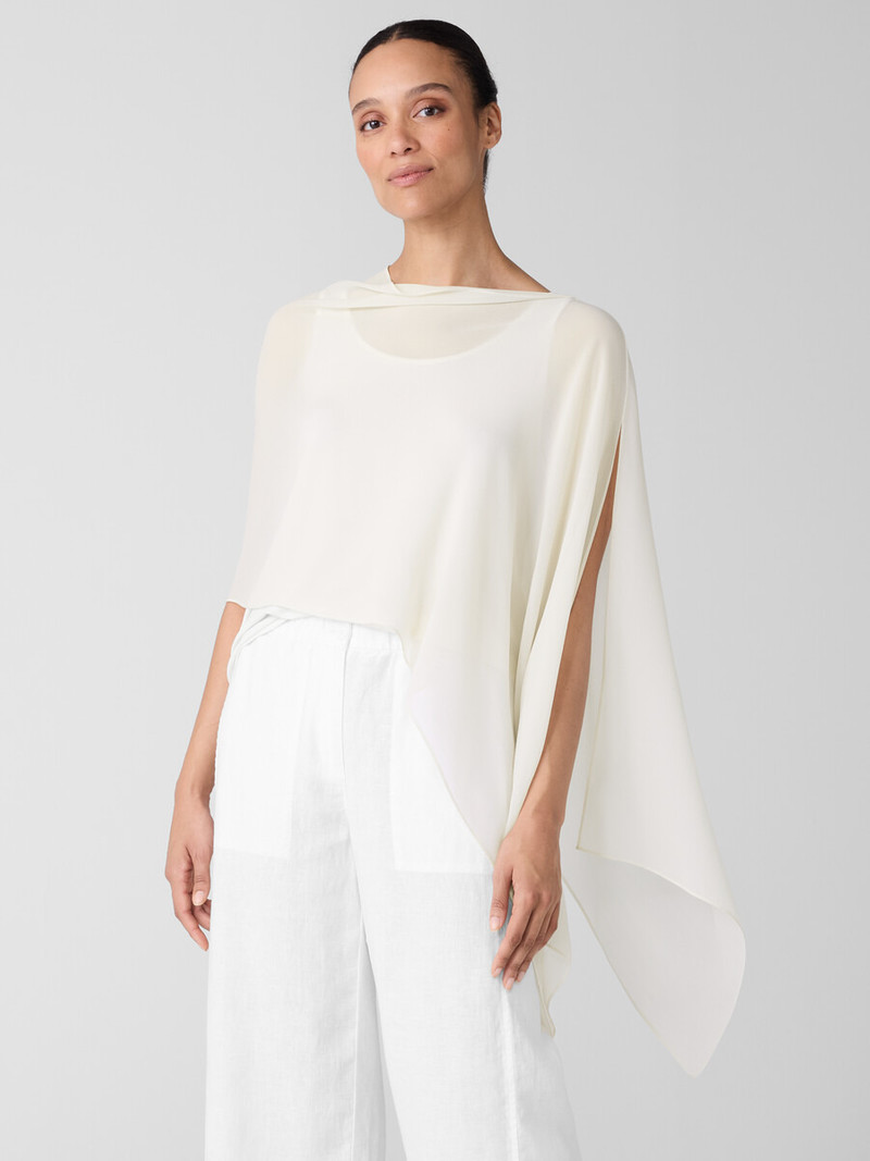 EILEEN FISHER Sheer Silk Georgette Wrap outlook