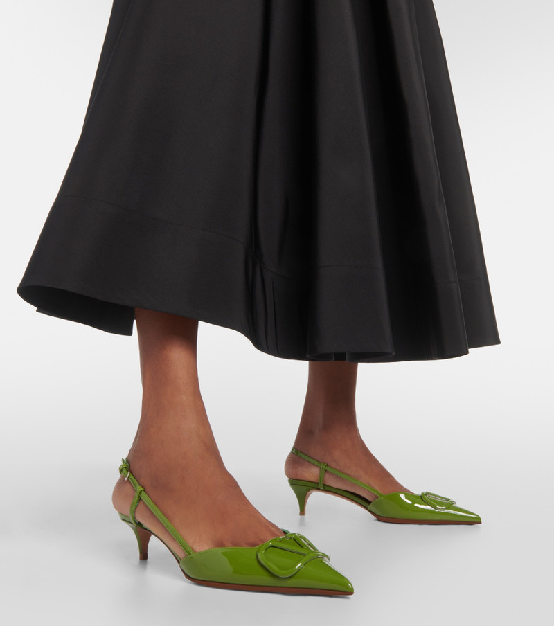 50mm VLogo leather slingback pumps 4