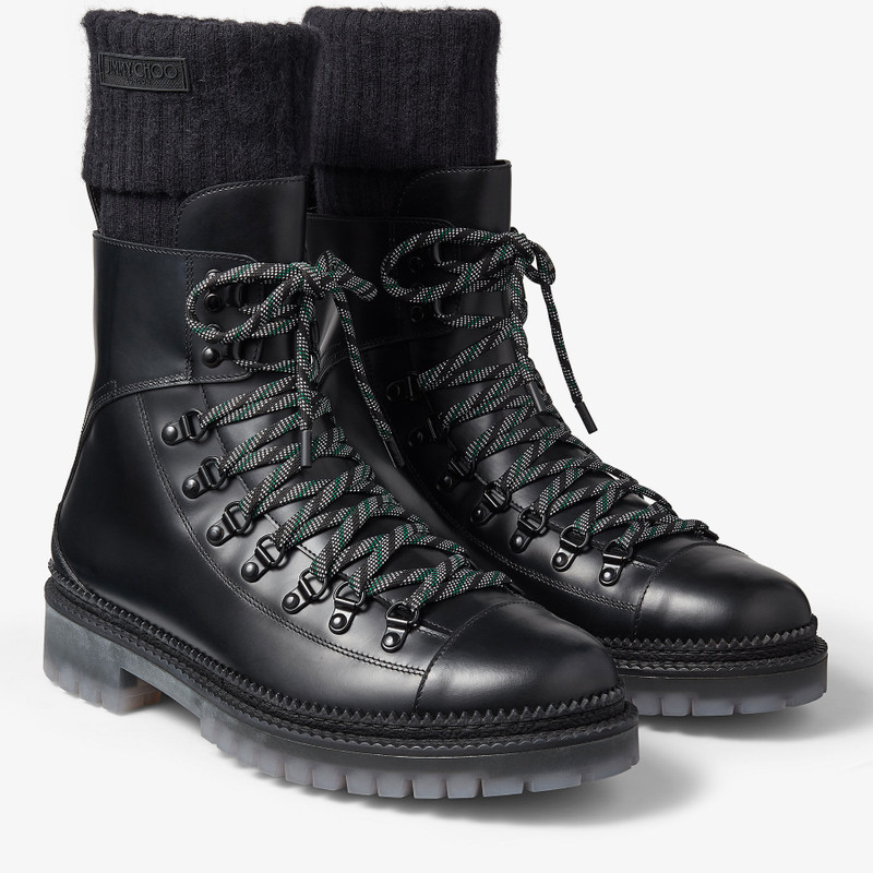 Devin
Black Smooth Leather Boots with Knitted Socks 2
