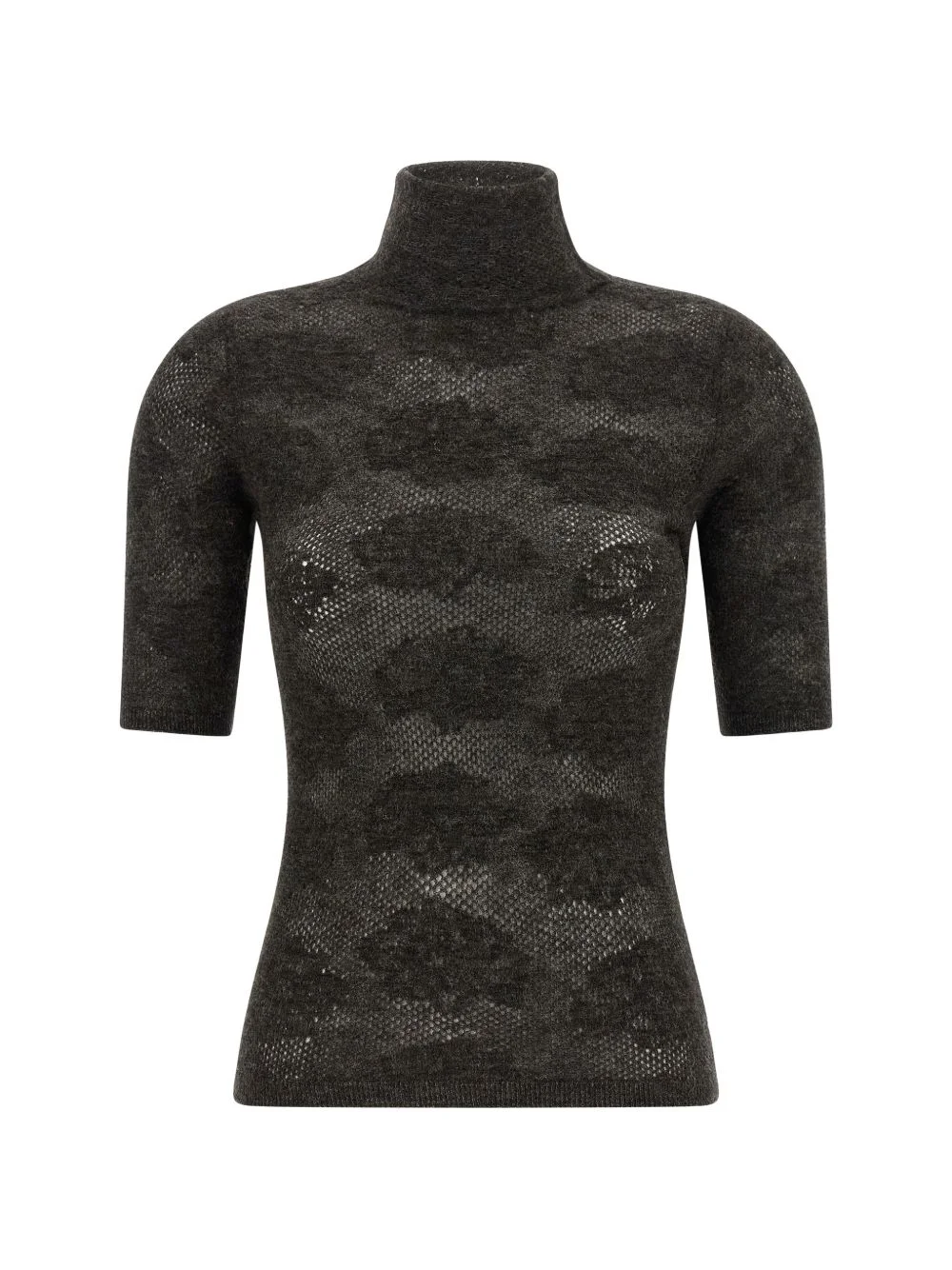 openwork short-sleeve sweater - 1