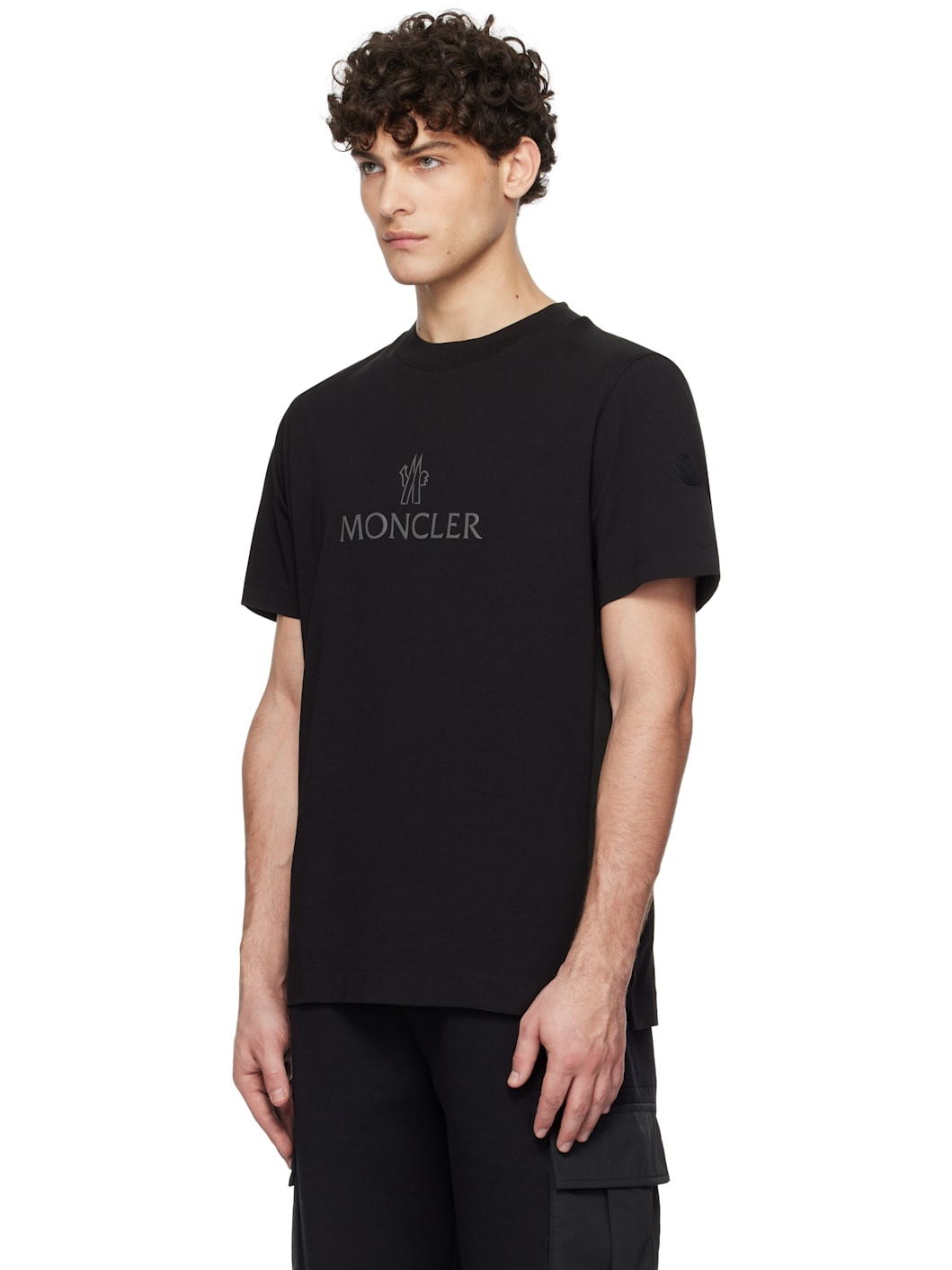 Black Logo Cotton T-shirt - 4