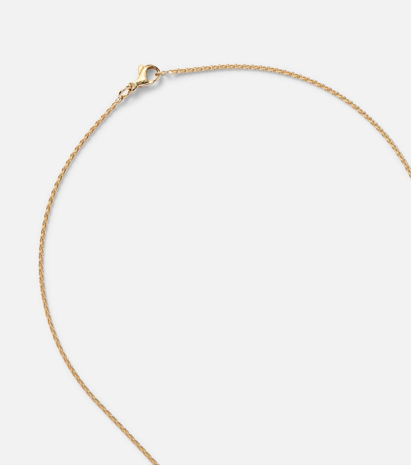 Heart Scapular 18kt gold and ebony pendant necklace with diamond 6