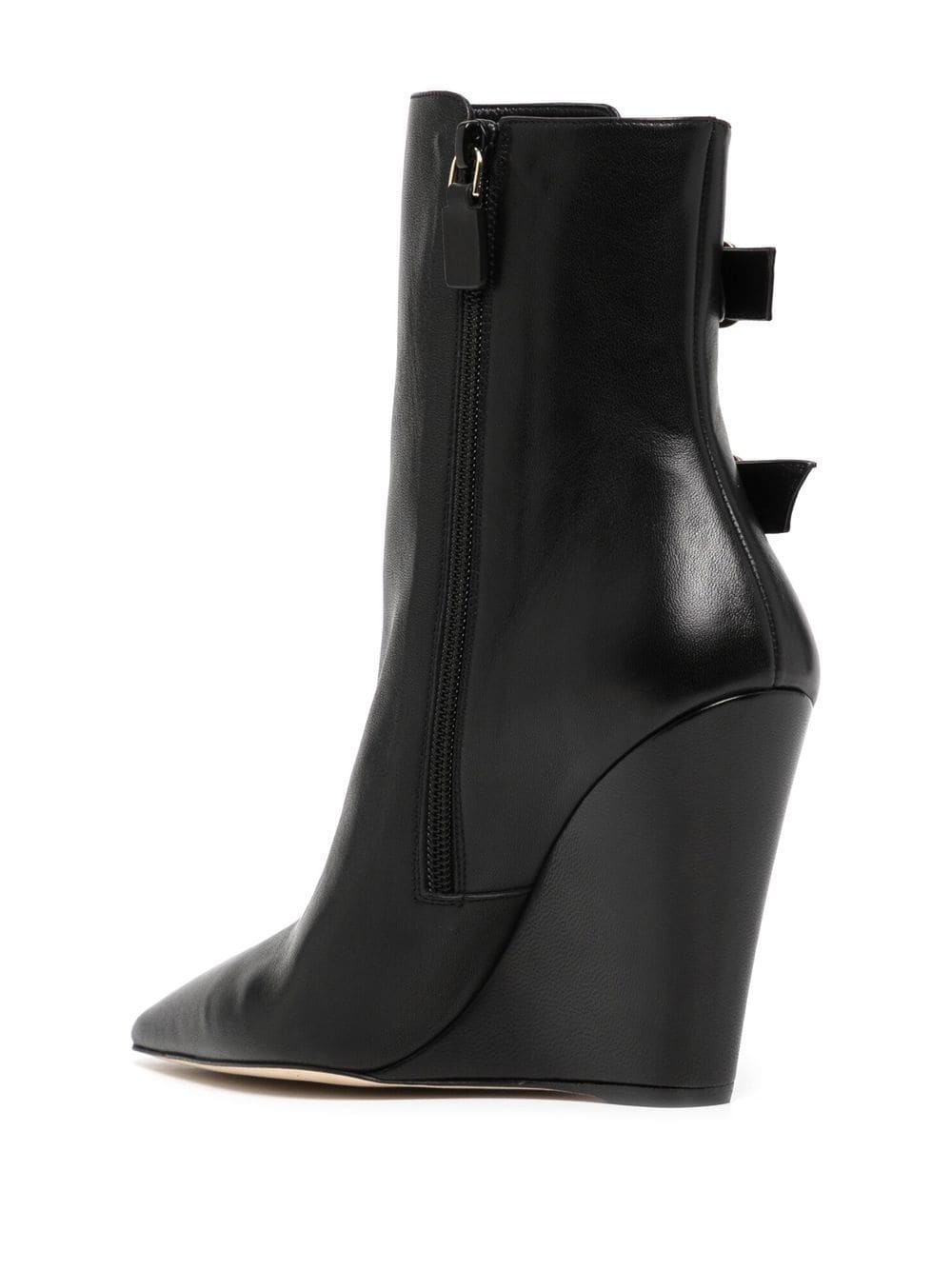 pointed-toe 100mm wedge boots - 3