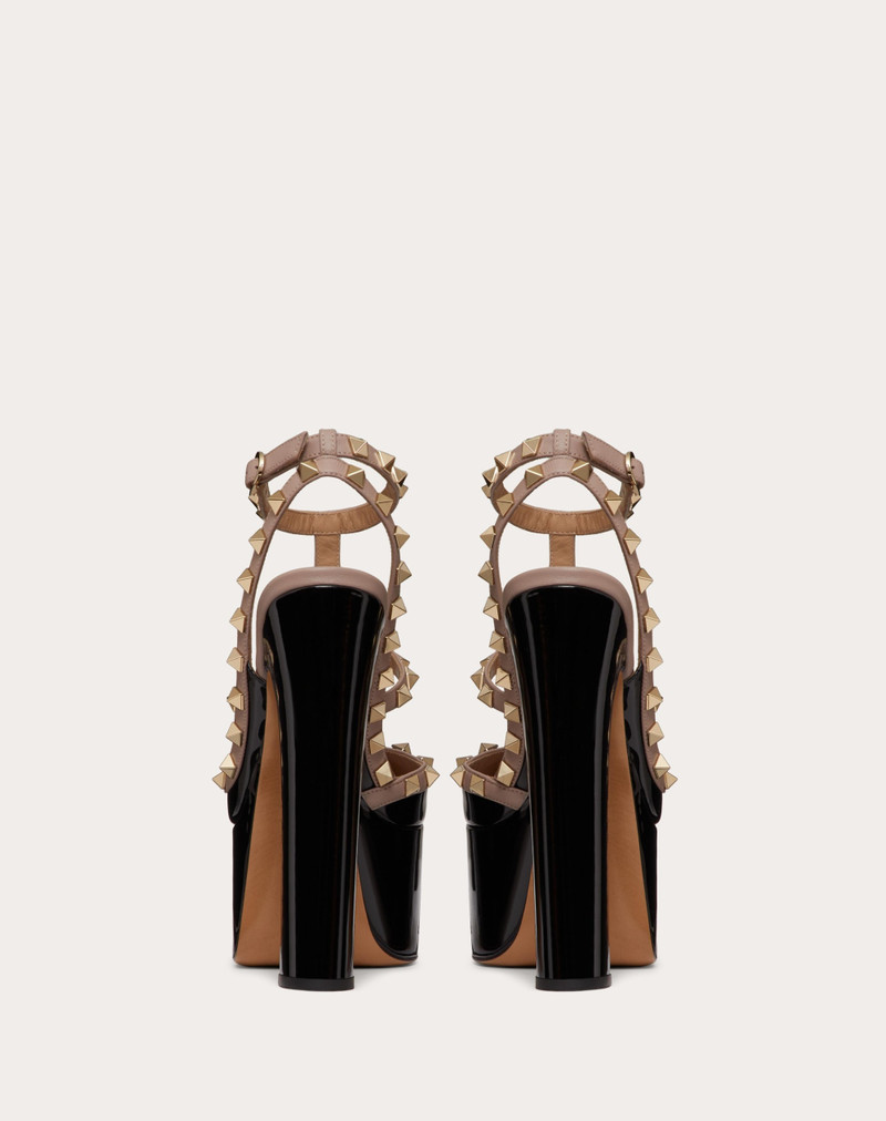 ROCKSTUD PLATFORM PUMP IN PATENT LEATHER 155 MM 3
