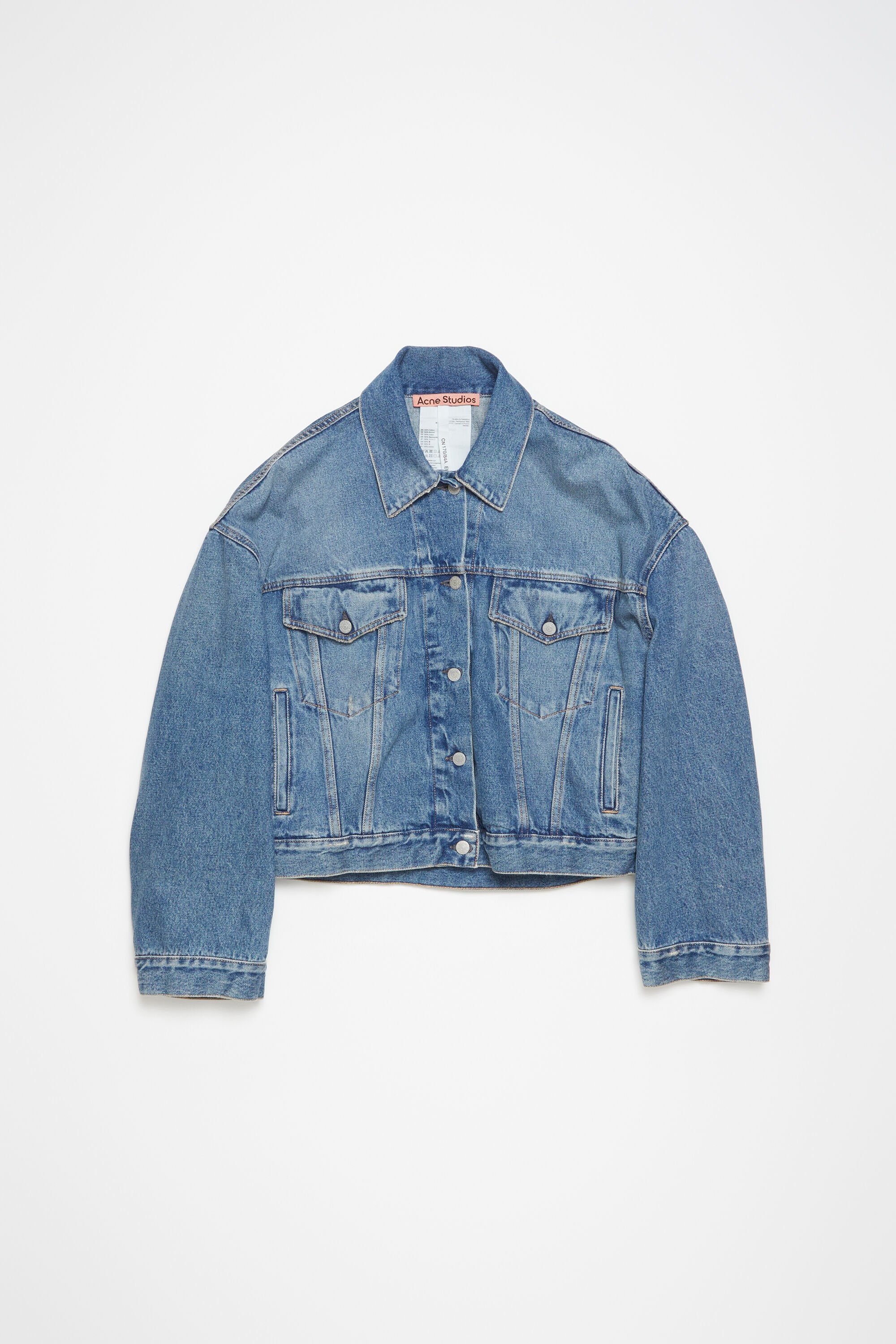 Denim jacket - Relaxed cropped fit - Mid Blue - 8