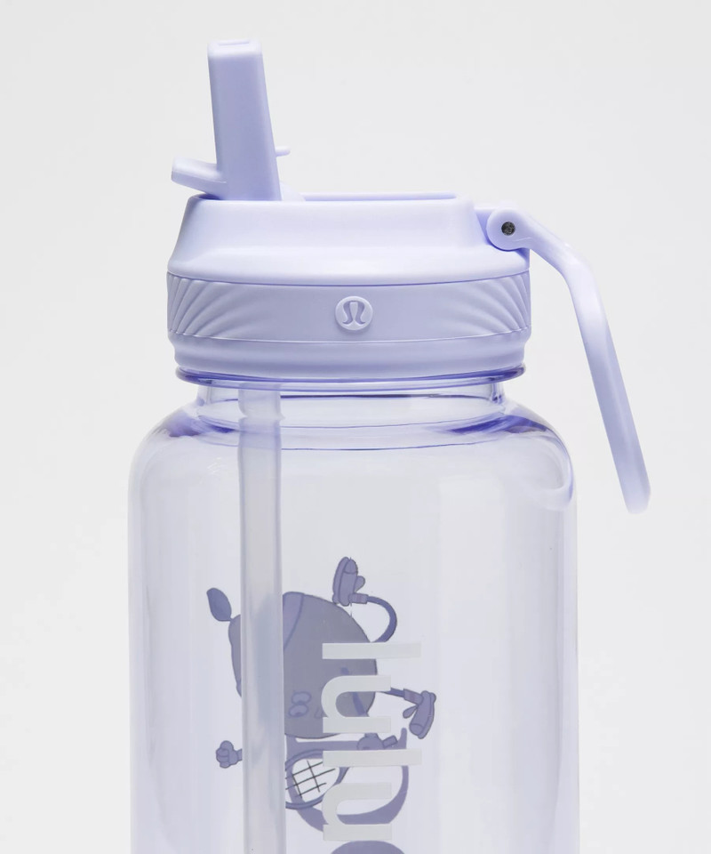 Back to Life Clear Bottle 32oz Straw Lid *Tennis Graphic 3