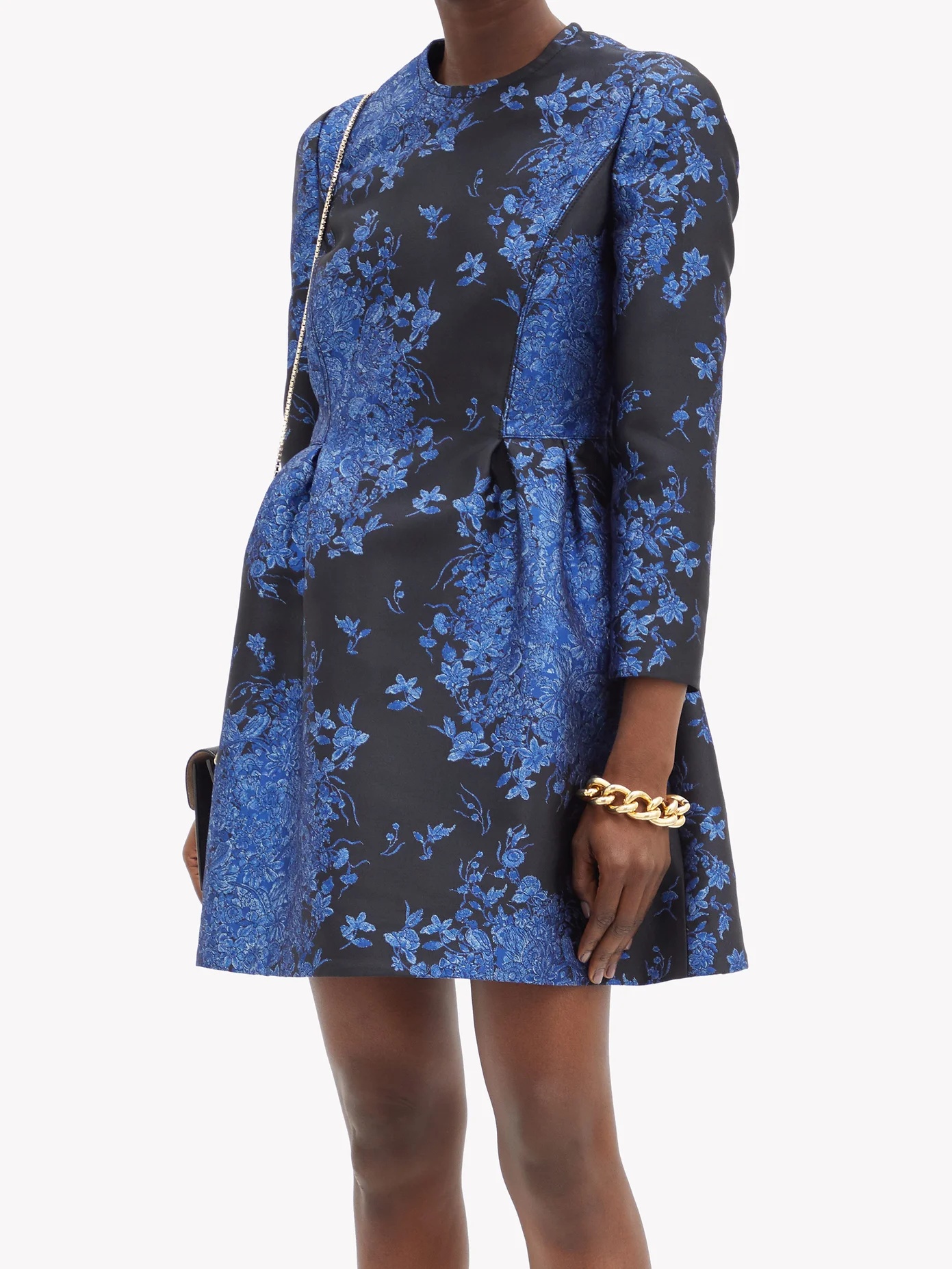 Delft-brocade mini dress - 6